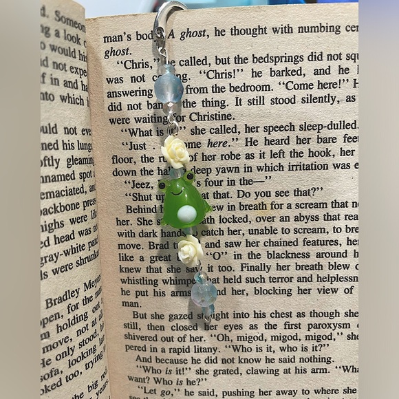 Frog Beaded /Metal Bookmark - Picture 2 of 2